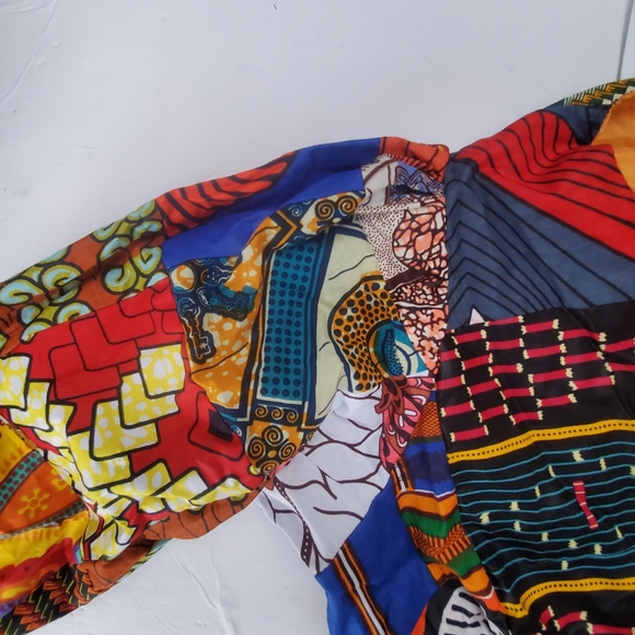 African Print WrapTop size UK 16 US 12 - Picture 3 of 7